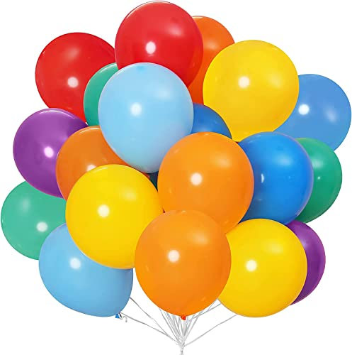 Shixpiov Luftballons Bunt 200 Stück, 10-12 Farben 26-28cm Latex Luftballons, Bunte Luftballons für Geburtstag, Hochzeit Ballon Girlande und Paty Deko Set