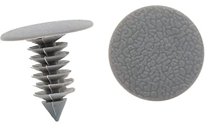 A ABSOPRO Rivetti Fissaggio 9mm Auto Porta Parafango Clip Fissaggio Grigio (Set 50)
