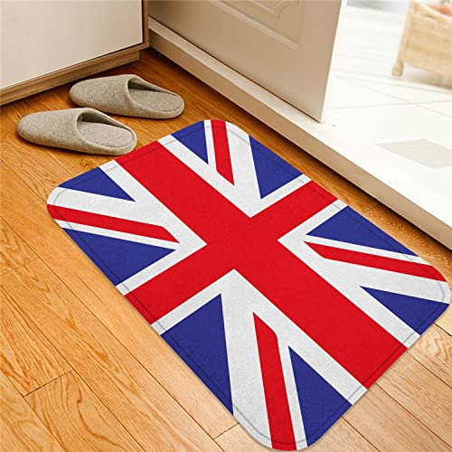 ESVET Badematte rutschfest Teppich,Union Jack Klassische traditionelle Flagge Vereinigtes Königreich Moderne britische Loyalität, blau rot,Badezimmer Set Matte rutschfest WC-Vorleger 40 x 60 cm