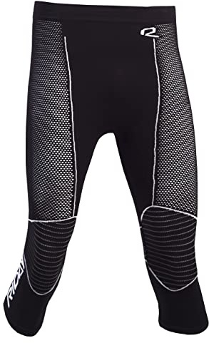 RIDAY Panta Termica Legging Funzionale Intimo Termico Underwear Calzamaglia Pantaloni Sportivi Corti Abbigliamento Termico Funzionale (M, Nero)