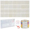 FZIIVQU 1450 Stück Buchstabenperlen-Set, 4 x 7 mm, goldene Acryl-Alphabet-Perlen, Buchstabenperlen für Schmuckherstellung, Zahlenperlen, Herzperlen, Freundschaftsarmband,