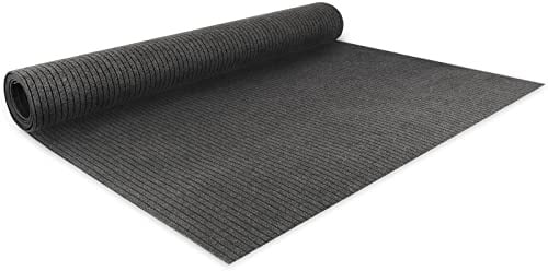 Floordirekt Nadelfilz Bodenbelag Atlas 100 x 1000 cm, Anthrazit - Meterware - pflegeleichter Gewerbe Teppichboden - schalldämmend, rutschhemmend - Teppich Läufer - Büro Messe