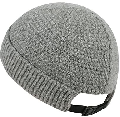 Männer und Frauen im Freien einfarbig gestrickte Baumwollmütze Sonnenschutz Laufsport warme Strickmütze Baskenmütze Damen Senfgelb (B, One Size)