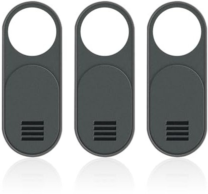OAAO 3-in-1 Webcam Cover - Lens Protection, Mobile & Laptop Privacy Mask (Black)