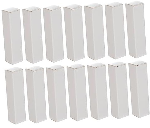 PartyKindom 100 Stk handgefertigte Papierschachtel Klarer, glänzender Lipgloss Maskara Lipgloss-Röhren braune Wimperntusche Lippenstift-Papierschachteln Kraftboxen für DIY Base Geschenkpapier