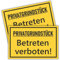 2 Stück - Privatgrundstück Schilder - (30x20 cm - 3 mm Kunststoff) - Betreten und Befahren verboten - Schild Privatgrundstück-Privatweg-Zutritt verboten-Durchgang Privat-Betreten Verboten-BerpaHome
