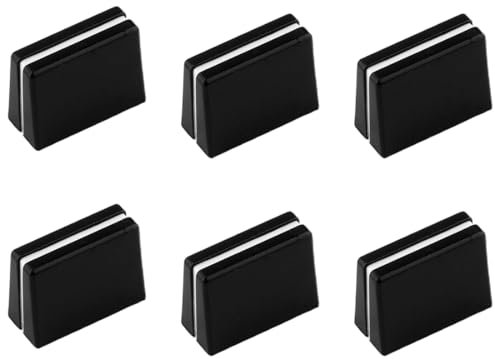 MWUMRCM 6 Stück Fader Kappen, Fader Caps, Fader Kappen Fader Caps Mischpult Slider Fader Knöpfe Ersatzteile für Fader Cap Schieberknopf für DJ-Mixer, 12,5 x 8 x 13 mm(Schwarz)