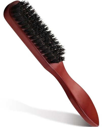 Soodyoow Spazzola Setole Cinghiale, Spazzola per Coda Tirata, Spazzola Per Barba, Spazzola Setole Morbide per Barba, Spazzola per Capelli con Legno per Ricci, Lisci, Donne, Uomini