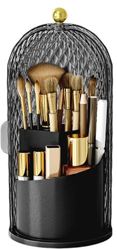 Porte-pinceaux de maquillage transparent, organisateur de pinceaux de maquillage cosmétiques | Organisateur de pinceaux de maquillage rotatif à 360 ° anti-poussière,Porte-pinceaux de maquillage, organ