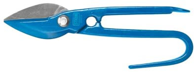 Tijera de hojalatero 200 mm con mango ergonómico, cuchillas afiladas, ideal para cortar metal y trabajos de chapistería.