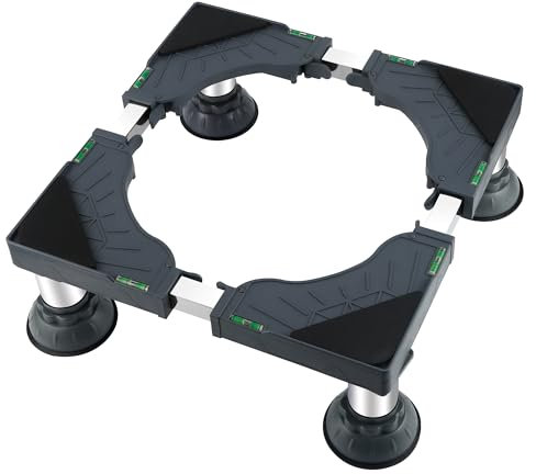 Base de Réfrigérateur Machine à Laver Réglable, Charge 200KG Socle Machine a Laver, Socle Machine A Laver RéGlable pour Machine A Laver, Sèche-Linge, Réfrigérateur