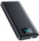 AXNEB Batterie Externe 13800mAh, [Ultra Mince mais Puissant] Power Bank USB C 3A in & Out Chargeur Portable avec Affichage LED et Lampe de Poche Batterie Portable pour iPhone Galaxy Huawei-Noir Mat
