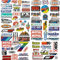 3 Bögen Motorrad Sticker Tuning Aufkleber Auto Moped Aufkleber Motorsport für Motorräder, Roller, Quad-ATVs, Helme, Fahrräder und mehr (A)