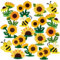 EASY JOY 18 Stück Sommerdeko Filz Sonnenblumen Tischdeko,Niedliche Filz Blumen,Gelb Tischdeko für Geburtstag,Balkon Deko,Tischdekoration,Gartenparty,Deko Wohnzimmer