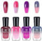 4 Farben Farbwechselnder Nagellack Kit - Langanhaltender Nagellack, Farbwechsel, Temperaturkontrolle Nagellack, Nagelkunst-Design für Nail DIY Maniküre- ohne UV-Lampe (Rosa Rot Blau Set B)