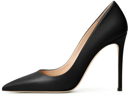 EDEFS Décolleté Donna in Pelle con Tacco a Spillo 10 cm Scarpe Eleganti a Punta Affusolata per Ufficio e Occasioni Formali