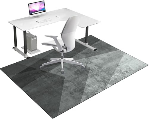 Bodenschutzmatte Bürostuhl Teppich für Hartböden, Schreibtischstuhl Unterlage, Gaming Schutzmatten, Computerstuhl Teppiche, Teppich Bürostuhl geeignet für Laminat, Parkett, Fliesen 160 x 200 cm