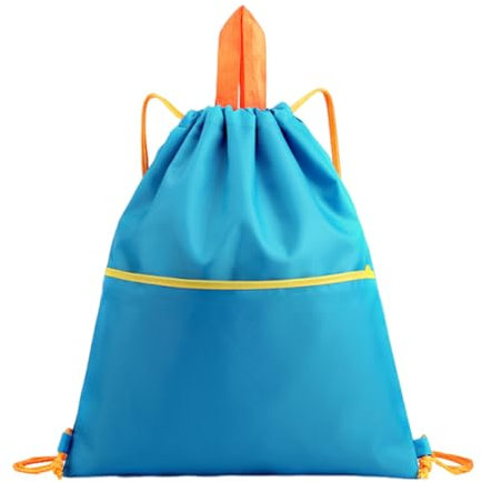 Satiskid Rucksack mit Kordelzug, Wasserdicht Kordelzug Turnbeutel Sportbeutel Gym Sack Sport Gymnastik Schwimmen Tasche für Sport Reisen Schule Strand (Blau)