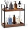 MUCOOS Standregal Badezimmer Organizer, Feuchtigkeitsgeschützt Holzregal Badezimmer Regal Holz mit Metallgestell, Multifunktionales Gewürzregal, Schreibtisch-Organizer für Küche Kaffee