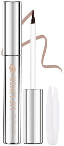 Erinde Peel Off Lip Liner Stain, Long Lasting Waterproof Lip Liner, Matte Finish Lip Liners Makeup, Anti-Smudge Highly Pigmented Color, Transfer Proof Natural Peel-Off Lips Liners #2 Neutral Mauve