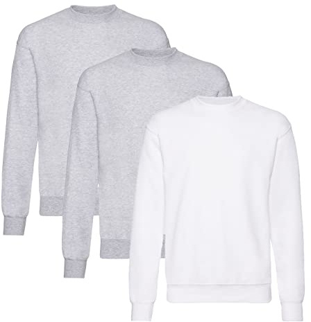 HLKauf Fruit of The Loom Herren Classic Set In Sweat M L XL XXL 3XL 4XL 5XL, Bundle-3er Set & GRATIS Block