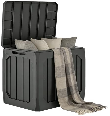 Outsunny Gartenbox Wasserdicht mit Griffmulden 121 Liter Kunststoff | UV-Beständig, Kissenbox, Auflagenbox, Bis 100 Kg Belastbar, Aufbewahrungsbox, für Balkon Terrasse