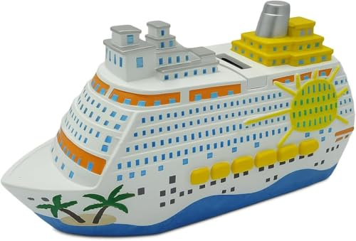 Topshop24you Spardose Kreuzfahrtschiff Urlaubskasse Geldgeschenk 20x11x7 cm | Maritime Sparbüchse Schiff, Geldgeschenk, Urlaub & Kreuzfahrt Deko