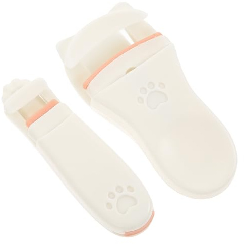 HOMOCONO 2 Stück Wimpernzangen mit Kunststoff Praktische Kleine Wimpernzange für Damen Vielseitiges Design für Alltag und Verschiedene Partys