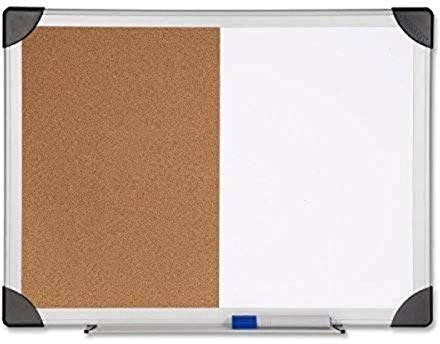 Lorell LLR19290 Dry-Erase/Cork Board Combination, 18 x 24