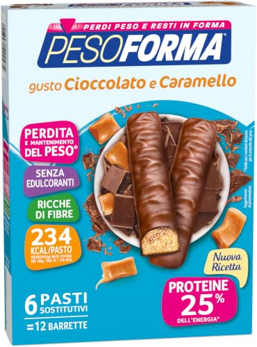 Pesoforma Barrette, 6 Pasti, Cioccolato al Caramello