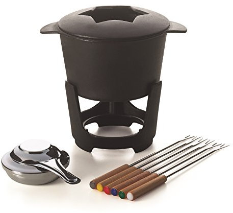 Brunch Time Fondue 10 tlg. Set Aosta schwarz