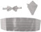 Unbekannt 3pcs Maenners Satin Fliege Kummerbund Taschentuch Taschentuch Silber