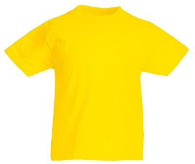 Fruit of the Loom Kids Original T Shirt - 21 Colours / Age 3-15 Y - Yellow - 911