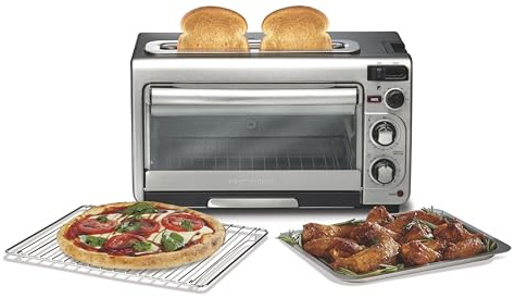 Hamilton Beach 2-in-1 Countertop Toaster Oven and Long Slot 2 Slice Toaster