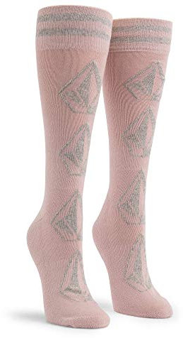 Volcom Damen Sherwood Medium Weight Snow Socken zum Snowboarden, Rose Wood, Large