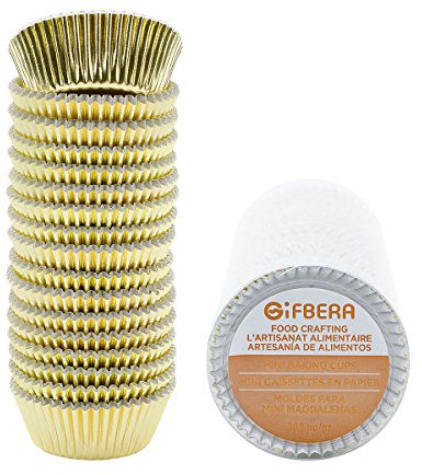 Gold Cupcake Cases 300Pcs Foil Muffin Cases Mini Cupcake Case Cupcake Paper Cases Metallic Cupcake Cases Cake Cases for Baking Cake Cases for Birthdays, Parties, Coronation, Weddings Decorations