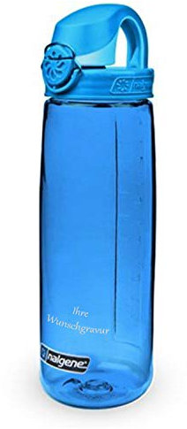 Nalgene Trinkflasche 'Everyday OTF' - 0,65 L (blau, mit Namensgravur, 0,65 l)