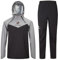 HOTSUIT Tuta sauna per uomo con tecnica anti strappo per allenamento per la perdita di peso con giacche e pantaloni sudati, nero, 2XL