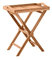 Möbilia® Garten Serviertisch, 60x40 cm, Teak Natur Teakholz Balkon klappbar