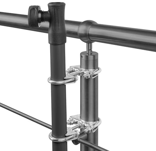 STORM-PROOF Sonnenschirmhalter Balkongeländer Hally 2er Set aus Metall für runde Geländer