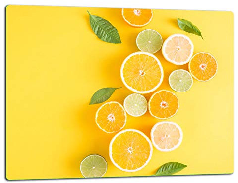 TMK ArtDeko Planche à découper en verre - Planche à découper en verre pour la cuisine - 52 x 40 cm - Robuste, hygiénique et antidérapante - Planche à découper en verre - Surface de travail