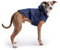 GF Pet Reversible ElastoFit Raincoat - Regenjacke- wasserdichte Hundebekleidung- Größe M Hundemantel Rückenlänge 38cm- Marine