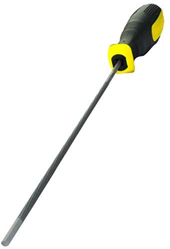 AERZETIX - Lima per affilare catene per motoseghe ∅4mm Tonda in acciaio - Lunghezza 160mm - Accessorio per affilare Boscaiolo/Falegname - Manico bimateriale - Sgorbia/Affilatrice - C45957