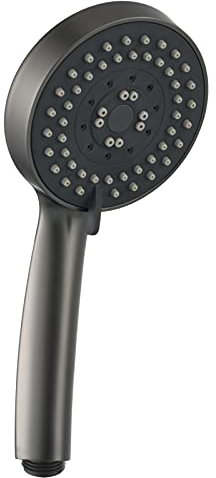 Tecmolog 5 Strahlarten Handbrause Dusche ABS Duschkopf Regendusche für Baden und Spa, Dunkelgrau, BS144GR