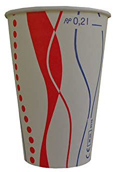 PGV Pappbecher Trinkbecher Spirale Retro 200 ml - verschiedene Mengen (2500 Stück)