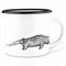 Ligarti® XXL Emaille Tasse (leicht & robust) | Camping Becher handveredelt in Deutschland | Kaffeetasse, Trinkbecher, Emaillebecher