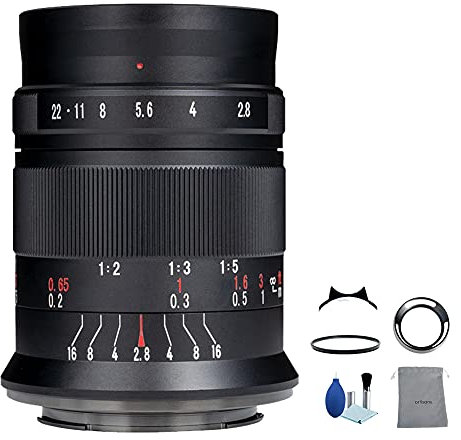 7 Artisans Objectif macro 60 mm F2.8 Mark II APS-C 1:1 Mise au point manuelle Prime fixe pour appareil photo Fuji FX