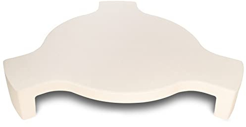 Quantfire Plate Setter Heat Deflector for Large Big Green Egg, Ceramic Pizza Stone Smoking Stone Big Green Egg ConvEGGtor Accessories, Heat Plate Replacement for Any 18 Kamado Grill(L)