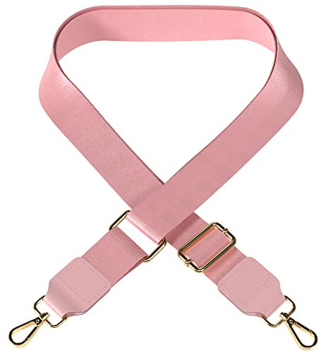 EAZY CASE Verstellbarer Taschengurt, Ersatz Schultergurt für Handtaschen, Schulterriemen für Umhängetaschen, breiter Taschenriemen für Taschen und Tragetaschen, DIY Taschenband, Rosa