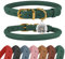 BRONZEDOG Hundehalsband aus gerolltem Leder mit QR-ID-Tag, verstellbar, weiche runde Halsbänder für kleine, mittelgroße und große Hunde, Welpen, Katzen (Smaragdgrün, 35-41 cm)